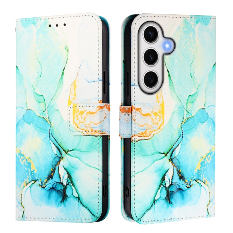 For Samsung Galaxy S24 FE 5G PT003 Marble Pattern Flip Leather Phone Case