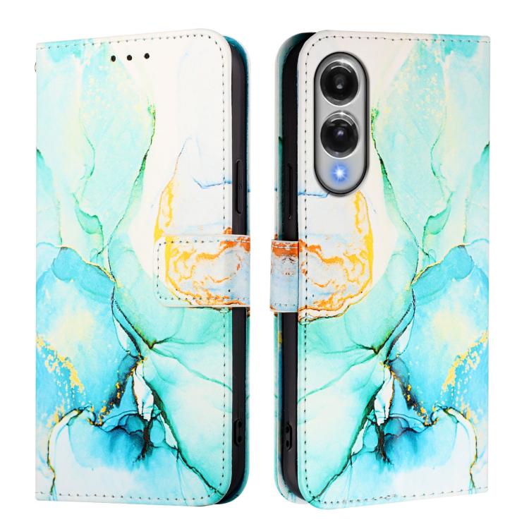 For Samsung Galaxy S25 Edge 5G PT003 Marble Pattern Flip Leather Phone Case