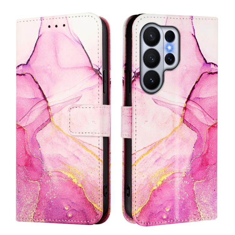 For Samsung Galaxy S26 Ultra 5G PT003 Marble Pattern Flip Leather Phone Case