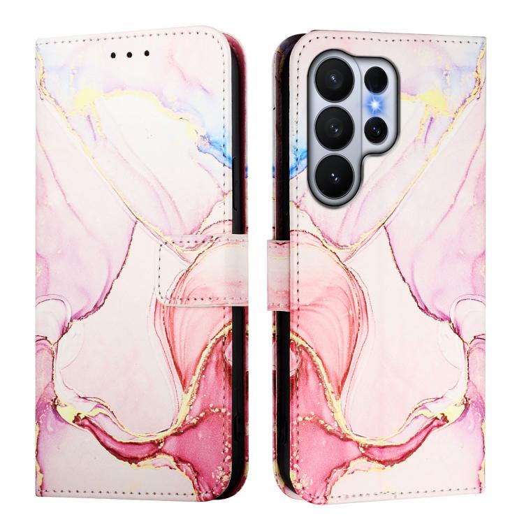 For Samsung Galaxy S26 Ultra 5G PT003 Marble Pattern Flip Leather Phone Case
