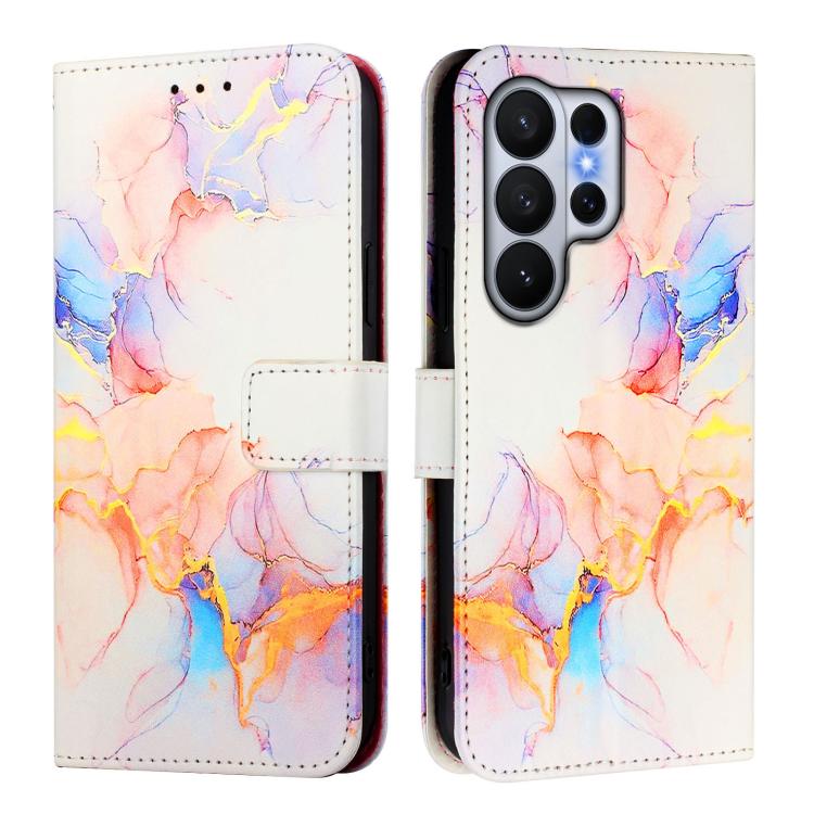 For Samsung Galaxy S26 Ultra 5G PT003 Marble Pattern Flip Leather Phone Case