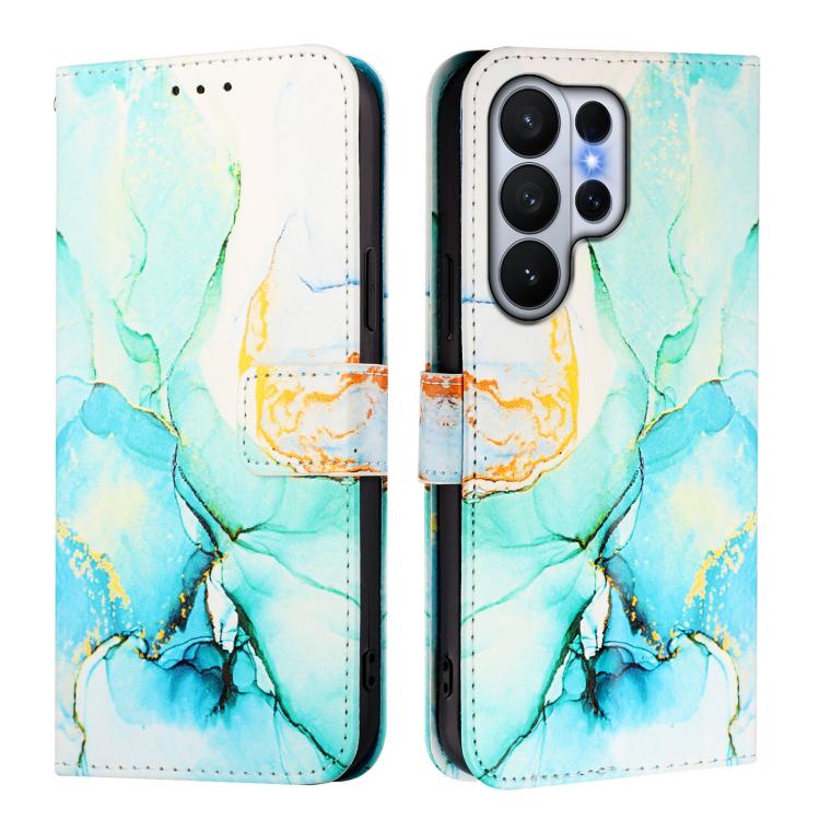 For Samsung Galaxy S26 Ultra 5G PT003 Marble Pattern Flip Leather Phone Case