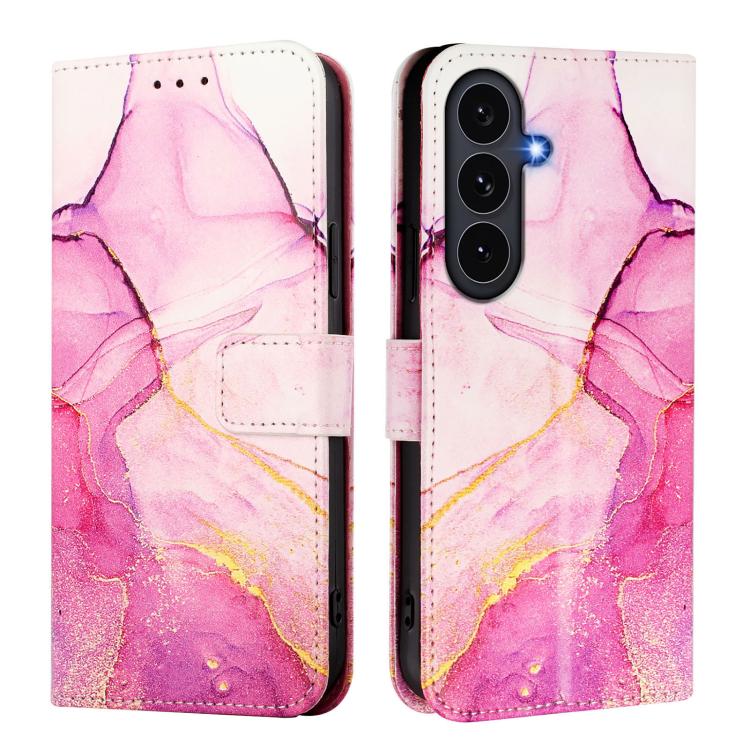 For Galaxy S26 FE 5G PT003 Marble Pattern Flip Leather Phone Case