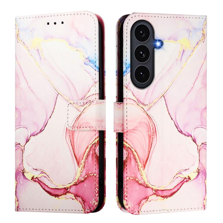 For Galaxy S26 FE 5G PT003 Marble Pattern Flip Leather Phone Case