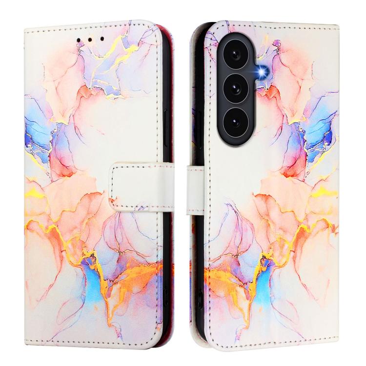 For Galaxy S26 FE 5G PT003 Marble Pattern Flip Leather Phone Case
