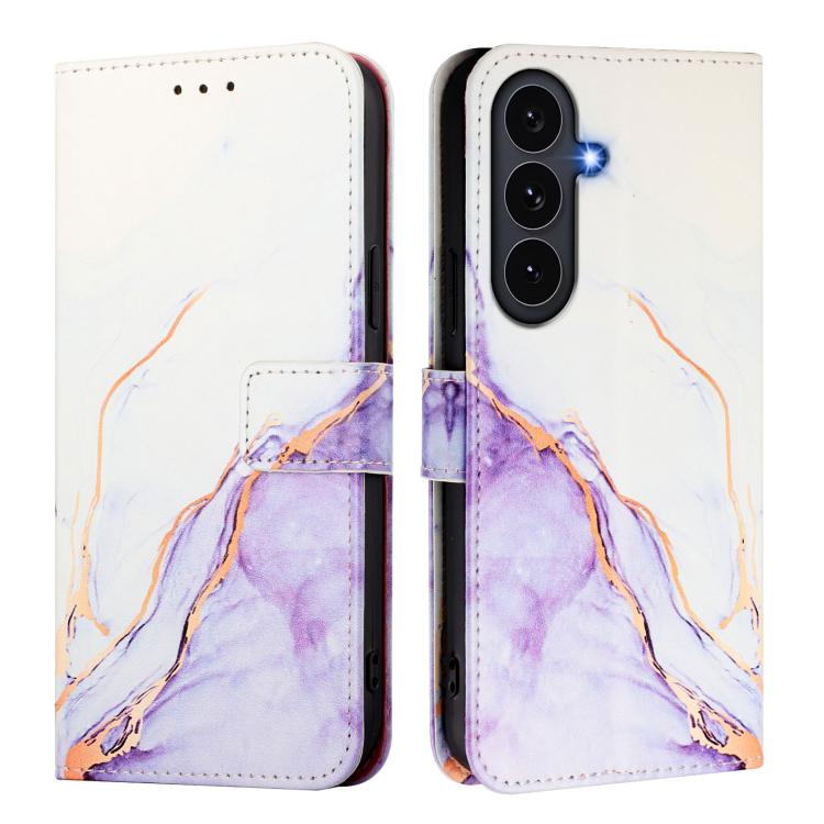 For Galaxy S26 FE 5G PT003 Marble Pattern Flip Leather Phone Case