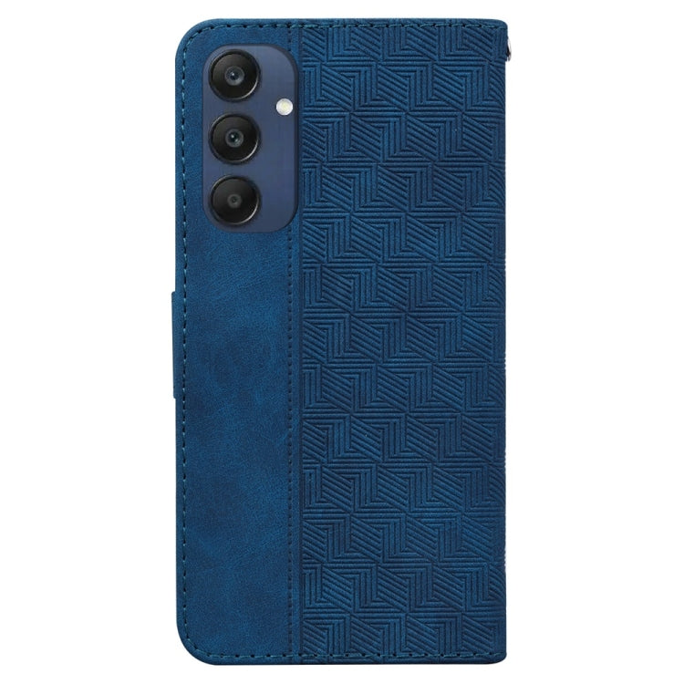 For Samsung Galaxy M35 Geometric Embossed Leather Phone Case