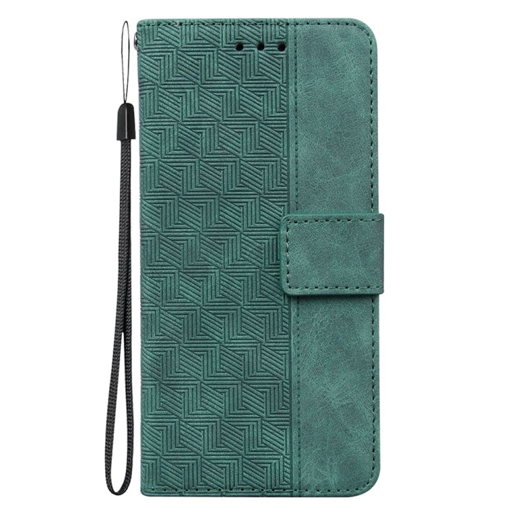 For Samsung Galaxy M35 Geometric Embossed Leather Phone Case