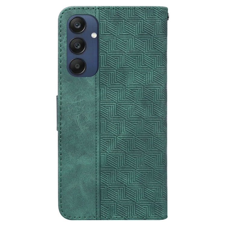 For Samsung Galaxy M35 Geometric Embossed Leather Phone Case