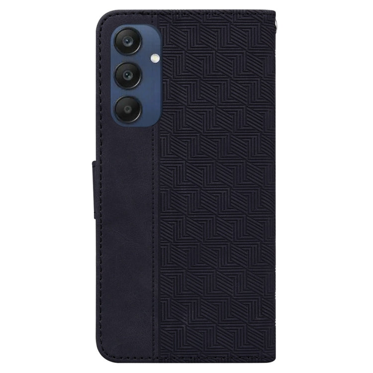 For Samsung Galaxy M35 Geometric Embossed Leather Phone Case