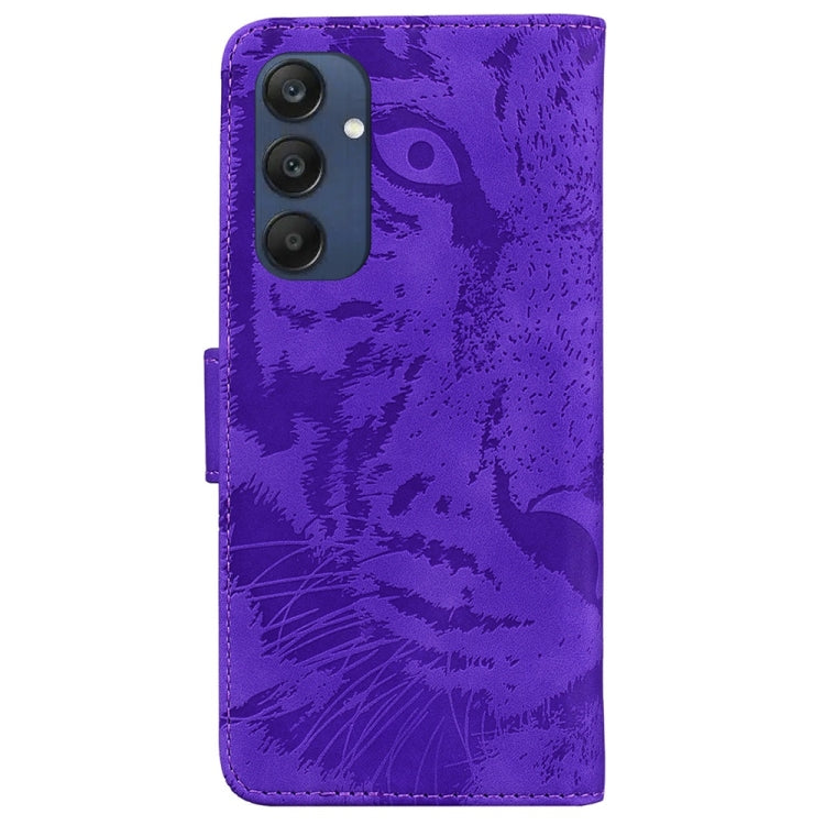 For Samsung Galaxy M35 Tiger Embossing Pattern Flip Leather Phone Case