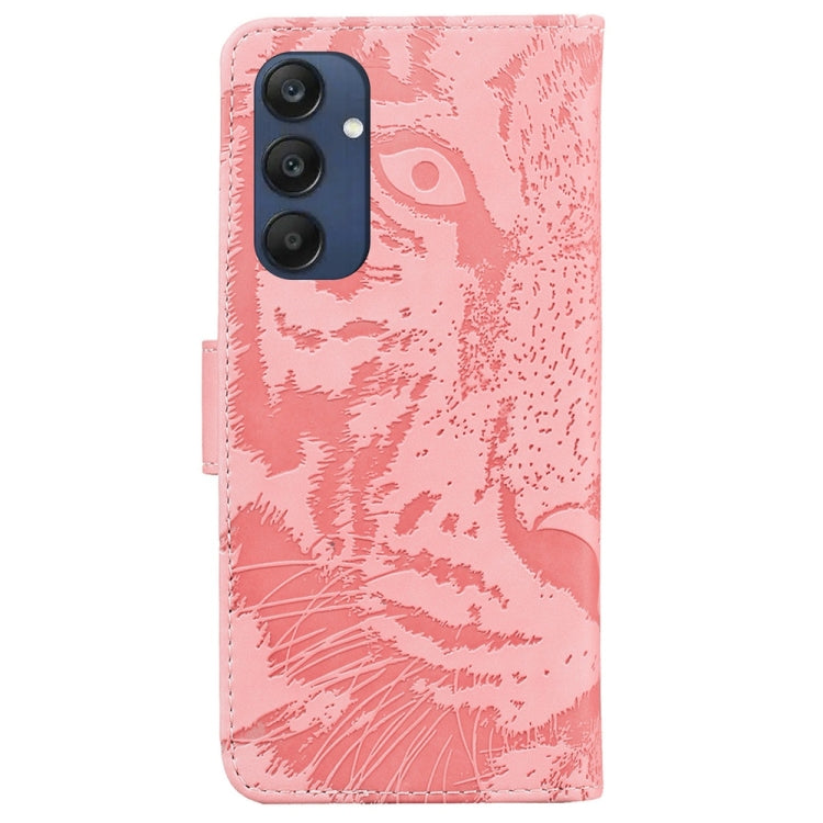 For Samsung Galaxy M35 Tiger Embossing Pattern Flip Leather Phone Case