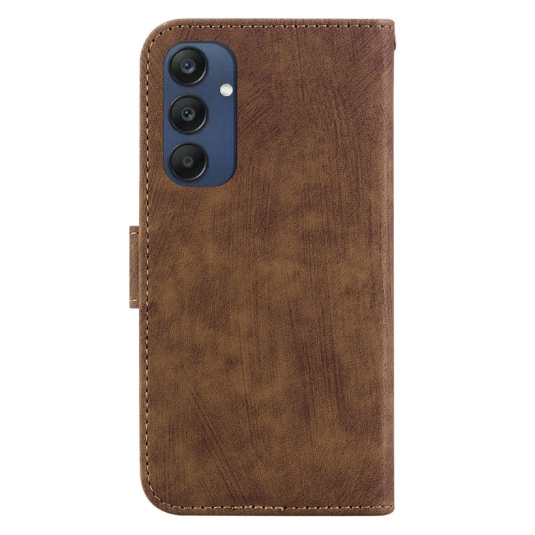 For Samsung Galaxy M35 Little Tiger Embossed Leather Phone Case