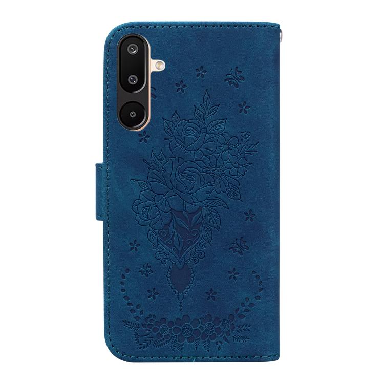 For Samsung Galaxy M16 5G / F16 5G / M36 5G Butterfly Rose Embossed Leather Phone Case