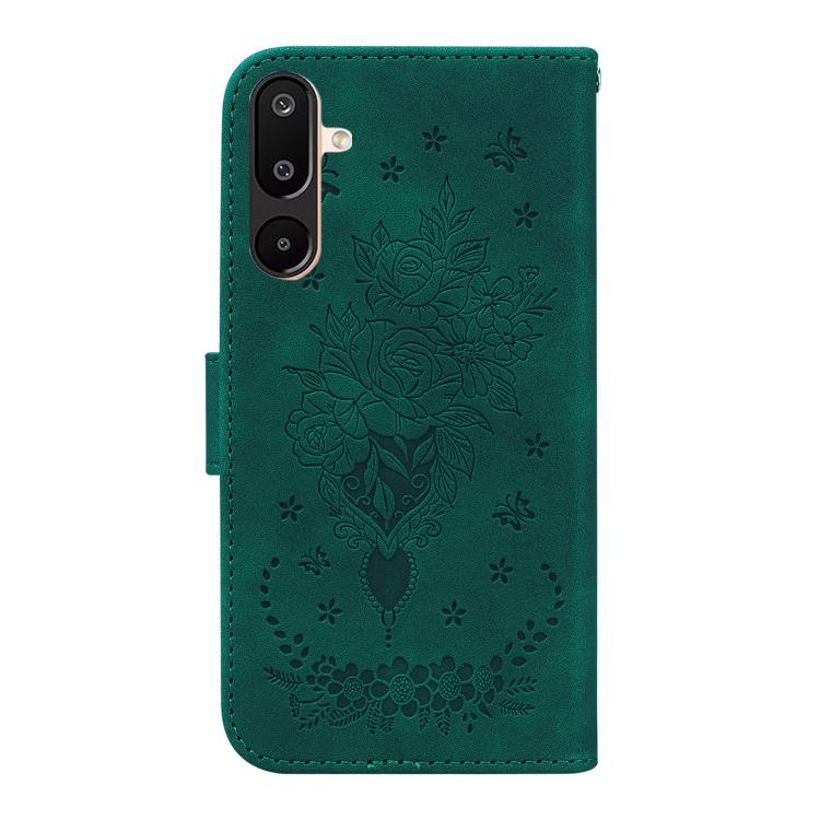 For Samsung Galaxy M16 5G / F16 5G / M36 5G Butterfly Rose Embossed Leather Phone Case