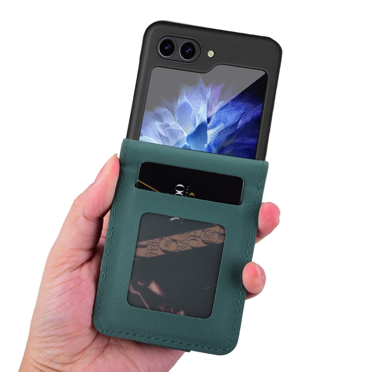 For Samsung Galaxy Z Flip5 Diamond Buckle Leather Phone Case with Lanyard