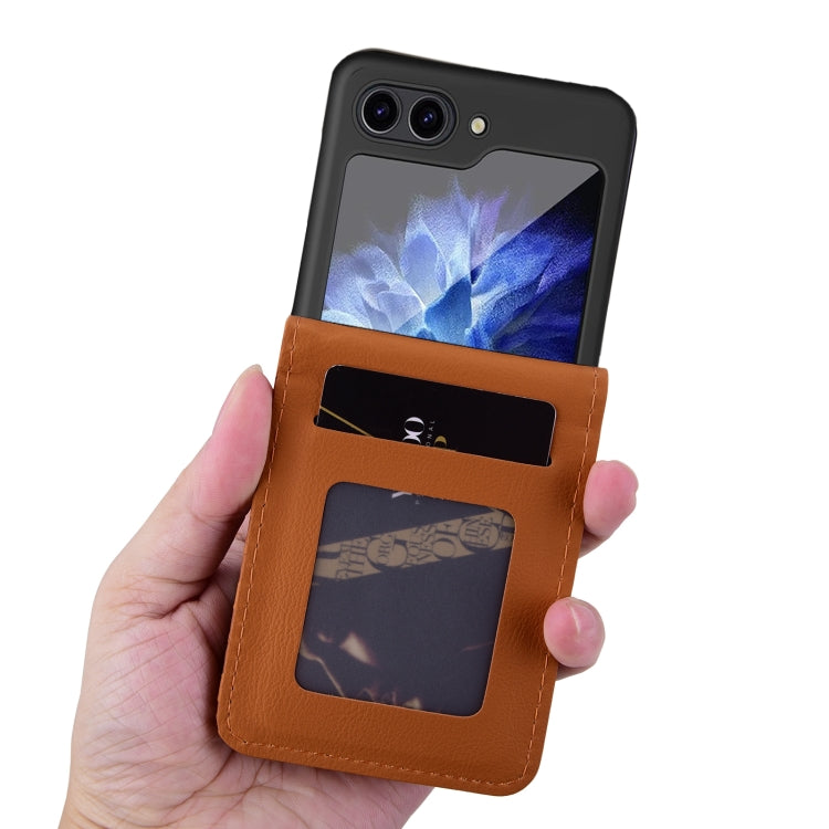 For Samsung Galaxy Z Flip5 Diamond Buckle Leather Phone Case with Lanyard