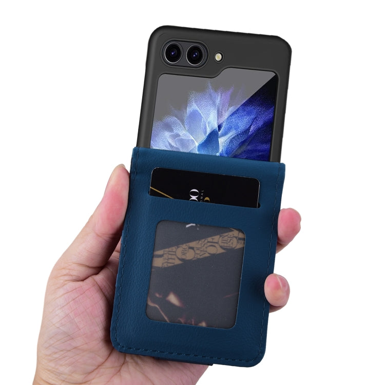 For Samsung Galaxy Z Flip5 Diamond Buckle Leather Phone Case with Lanyard