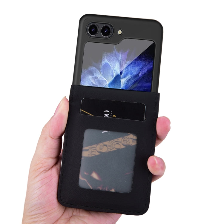 For Samsung Galaxy Z Flip5 Diamond Buckle Leather Phone Case with Lanyard