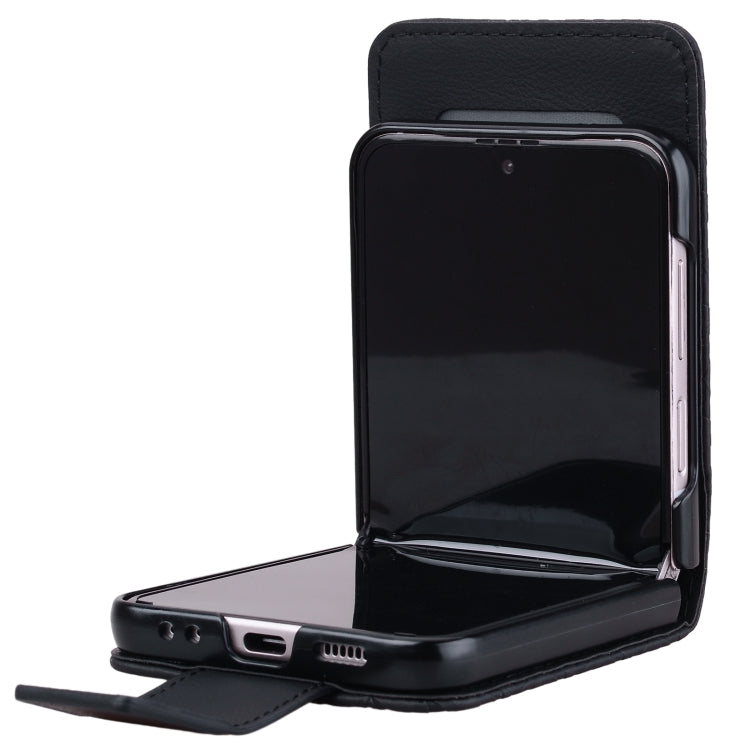 For Samsung Galaxy Z Flip5 Diamond Buckle Leather Phone Case with Lanyard
