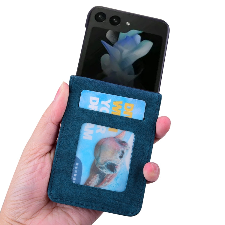 For Samsung Galaxy Z Flip6 / Flip7 FE Cartoon Sakura Cat Embossed Leather Phone Case