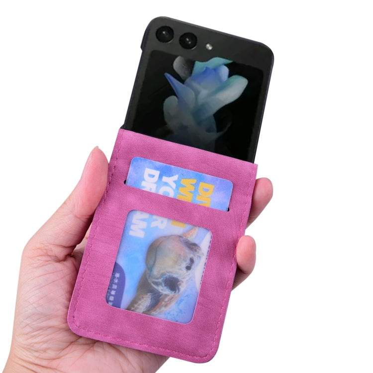 For Samsung Galaxy Z Flip6 / Flip7 FE Cartoon Sakura Cat Embossed Leather Phone Case