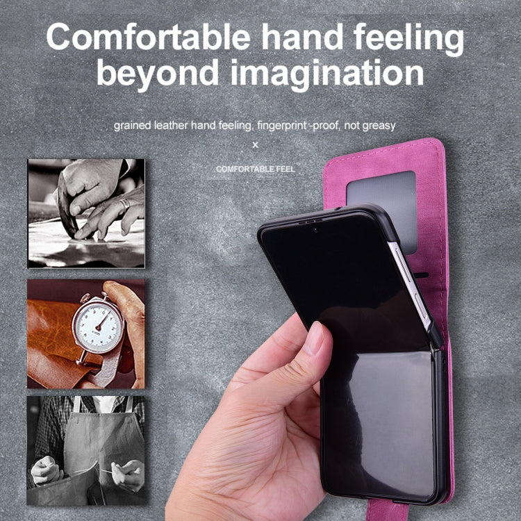For Samsung Galaxy Z Flip5 Cartoon Sakura Cat Embossed Leather Phone Case