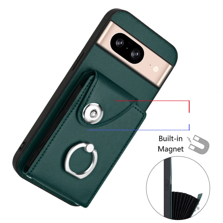 For Google Pixel 8 Organ Card Bag Ring Holder Phone Case with Long Lanyard