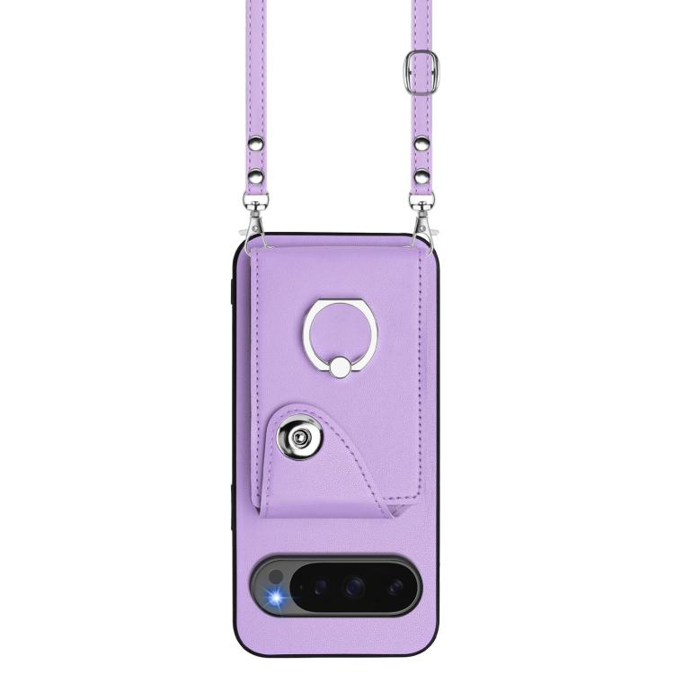 For Google Pixel 10 / 10 Pro Organ Card Bag Ring Holder Phone Case with Long Lanyard