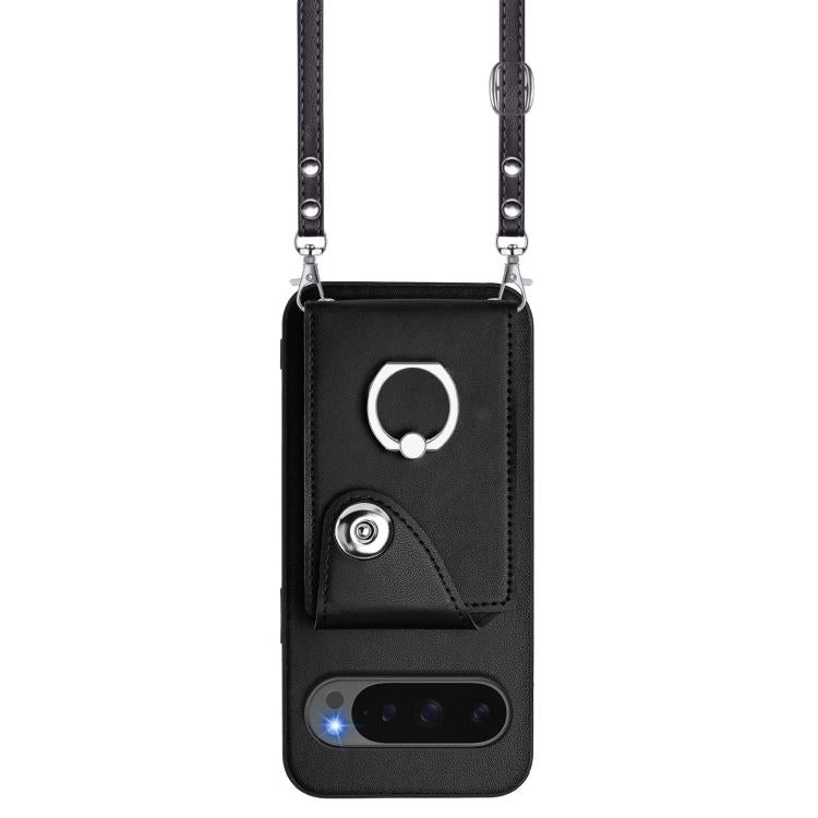 For Google Pixel 10 / 10 Pro Organ Card Bag Ring Holder Phone Case with Long Lanyard