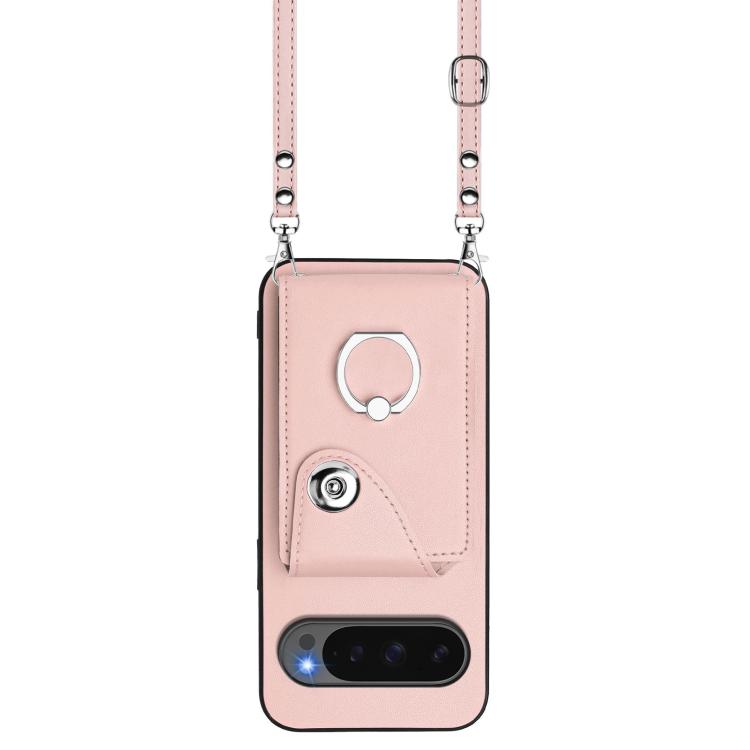 For Google Pixel 10 / 10 Pro Organ Card Bag Ring Holder Phone Case with Long Lanyard