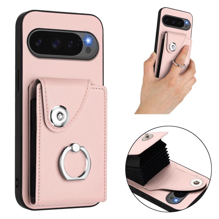 For Google Pixel 10 / 10 Pro Organ Card Bag Ring Holder Phone Case with Long Lanyard