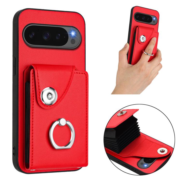 For Google Pixel 10 / 10 Pro Organ Card Bag Ring Holder Phone Case with Long Lanyard