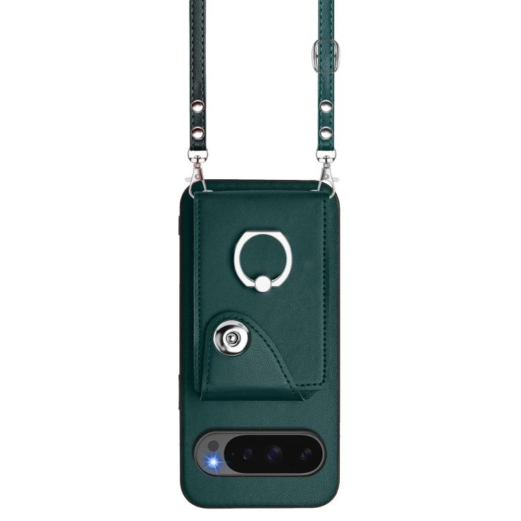 For Google Pixel 10 / 10 Pro Organ Card Bag Ring Holder Phone Case with Long Lanyard