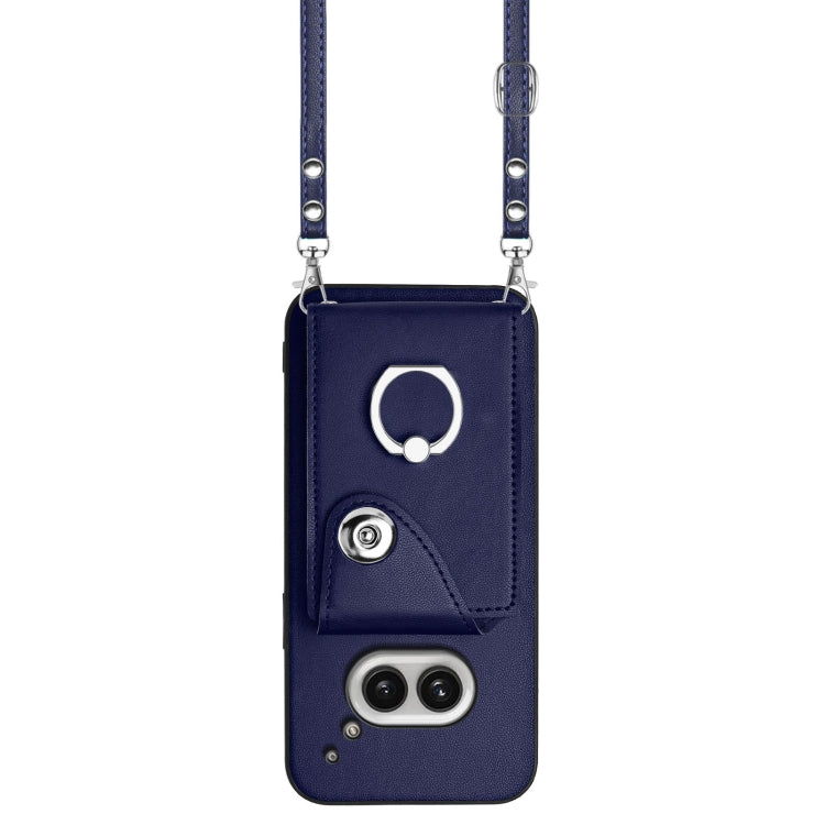 For Nothing Phone 2a Organ Card Bag Ring Holder Phone Case with Long Lanyard