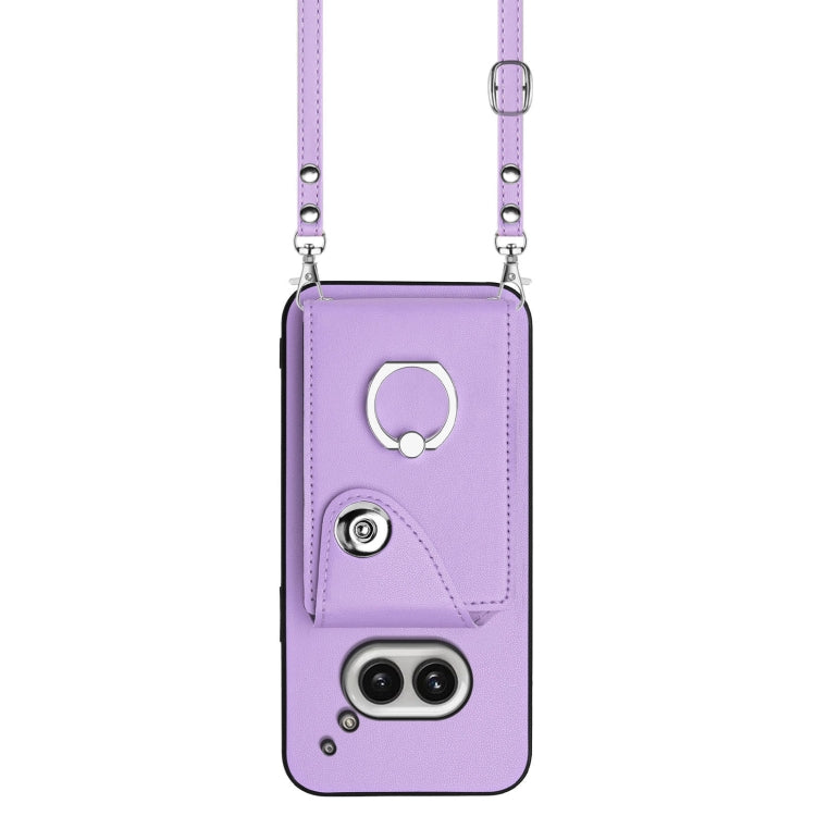 For Nothing Phone 2a Organ Card Bag Ring Holder Phone Case with Long Lanyard
