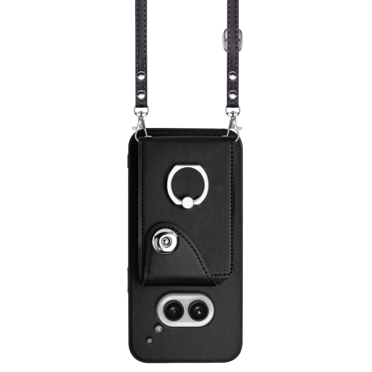 For Nothing Phone 2a Organ Card Bag Ring Holder Phone Case with Long Lanyard