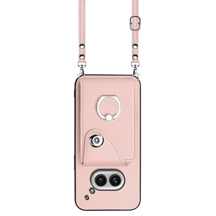 For Nothing Phone 2a Organ Card Bag Ring Holder Phone Case with Long Lanyard