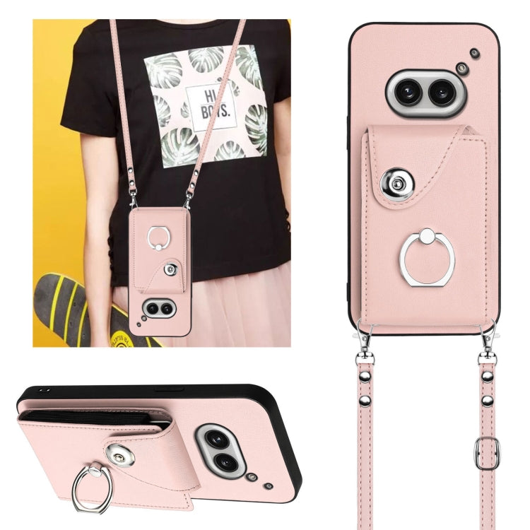 For Nothing Phone 2a Organ Card Bag Ring Holder Phone Case with Long Lanyard