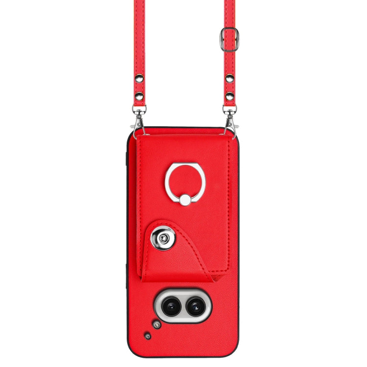 For Nothing Phone 2a Organ Card Bag Ring Holder Phone Case with Long Lanyard