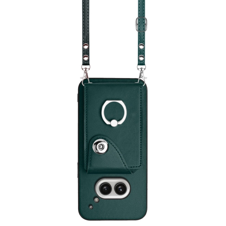 For Nothing Phone 2a Organ Card Bag Ring Holder Phone Case with Long Lanyard