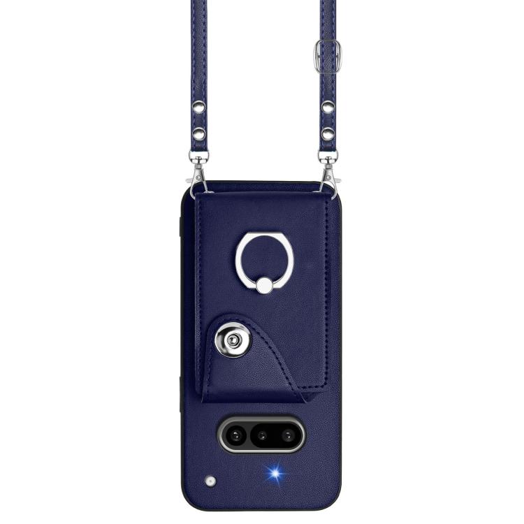 For Nothing Phone 3a Organ Card Bag Ring Holder Phone Case with Long Lanyard