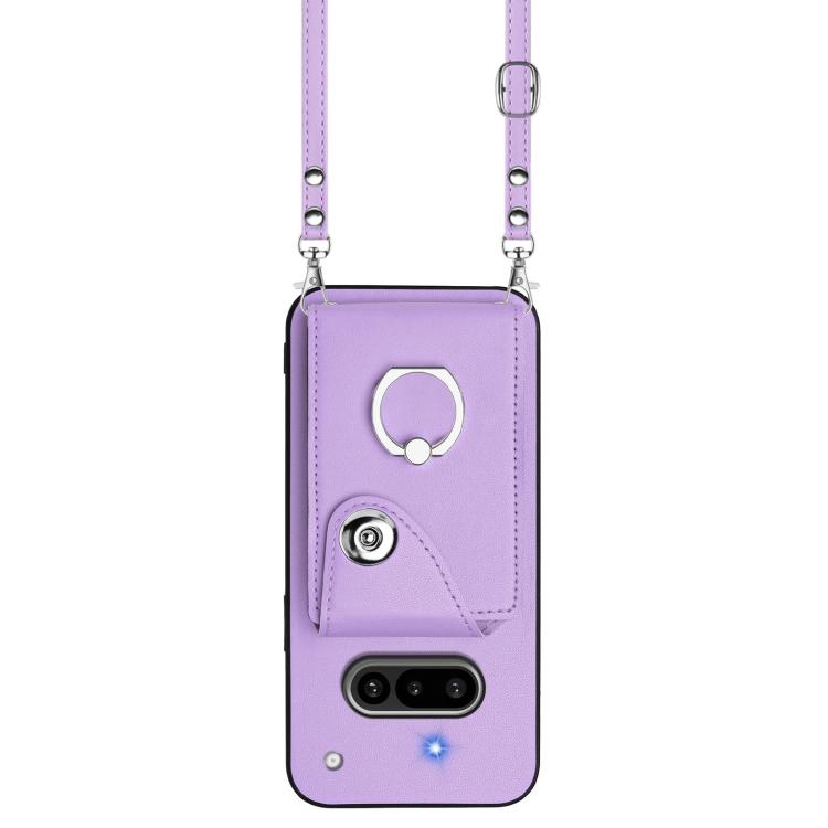 For Nothing Phone 3a Organ Card Bag Ring Holder Phone Case with Long Lanyard