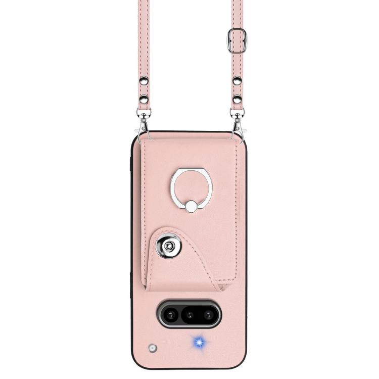 For Nothing Phone 3a Organ Card Bag Ring Holder Phone Case with Long Lanyard