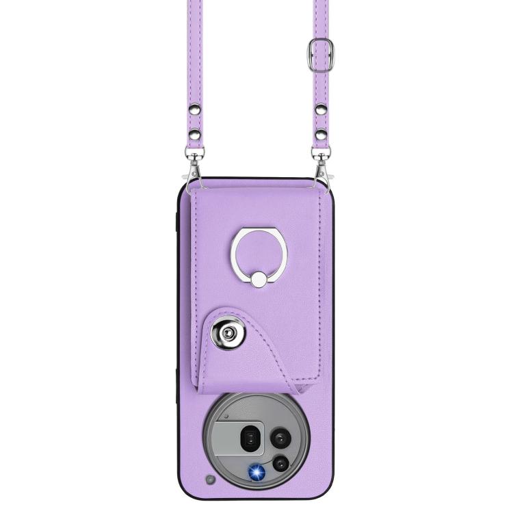 For Nothing Phone 3a Pro Organ Card Bag Ring Holder Phone Case with Long Lanyard