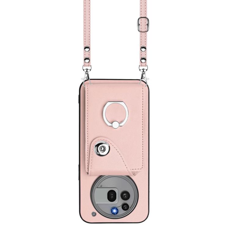 For Nothing Phone 3a Pro Organ Card Bag Ring Holder Phone Case with Long Lanyard