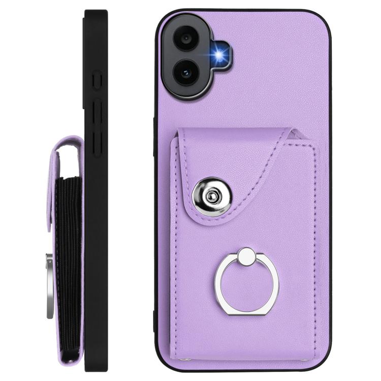 For Nothing CMF Phone 1 Organ Card Bag Ring Holder Phone Case with Long Lanyard