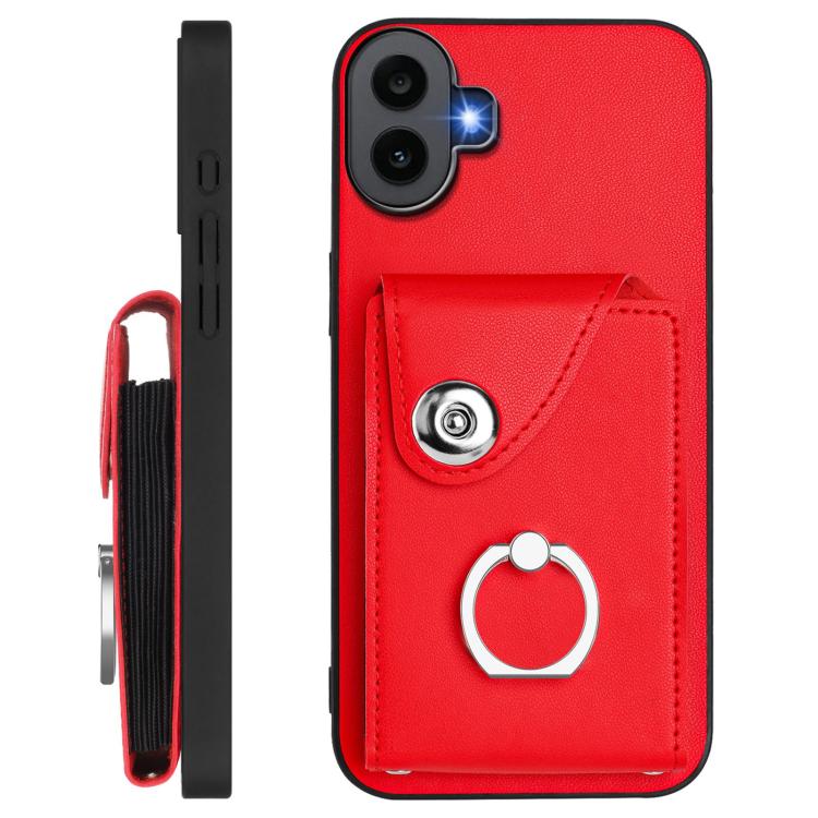 For Nothing CMF Phone 1 Organ Card Bag Ring Holder Phone Case with Long Lanyard