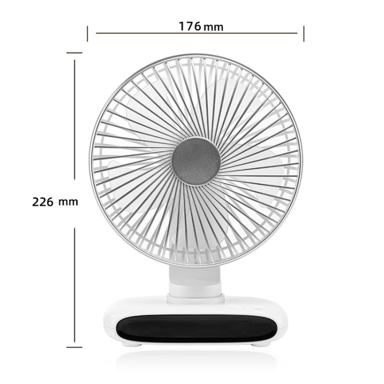 N702 Smart Digital Display Desktop Oscillating Fan - White