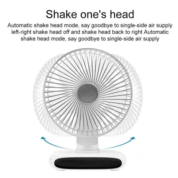 N702 Smart Digital Display Desktop Oscillating Fan - White